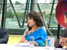 Presenter Mithila Farzana chairs the panel of a special UK edition of Bangladesh Sanglap, recorded at London's City Hall.