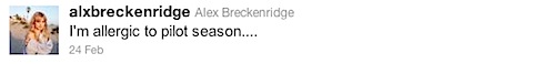 Alex Breckenridge's first tweet