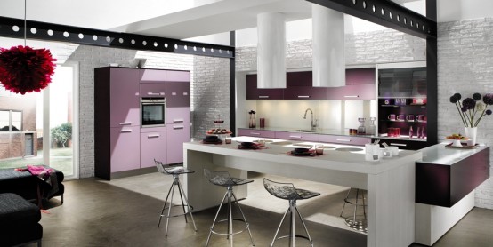 Contemporary Violet French Style Kitchen Design