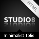 Studio8 minimalist html template - ThemeForest Item for Sale