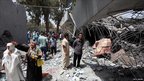 Bomb damage to Bab al-Aziziya in May