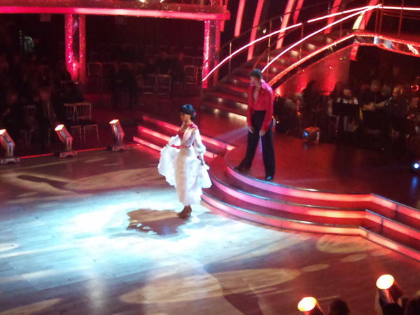 Michelle Williams and Brendan Cole in the Strictly dress rehearsal