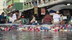 Rising floodwaters in Thailand