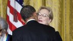 President Obama and Meryl Streep