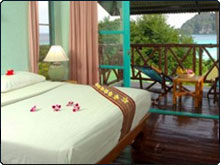 One of the rooms at the Bayview Resort on Phi Phi Island