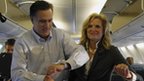 Mitt Romney on the campaign plane