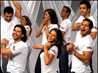 Bollywood stars take part in Haath Se Haath Mila (Let's Join Hands) to raise awareness about HIV and AIDS in India 