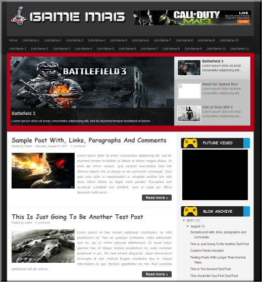 Game Mag blogger template
