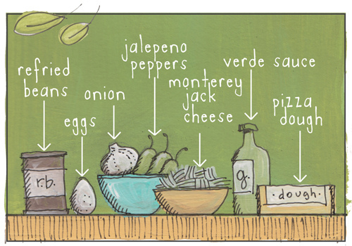 Huevos Rancheros Pizza Ingredients
