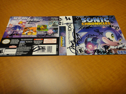 Sonic Chronicles Package Insert