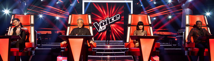 The Voice UK on BBC One (coaches Danny O'Donoghue, Sir Tom Jones, Jessie J and will.i.am)