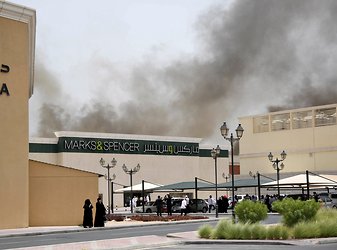 The fire centered around a children’s play area in the Villaggio Mall, a collection of shops and indoor canals.