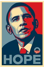 Obama poster by Shepard Fairey