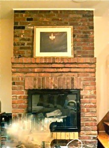 Feng Shui of a photo above fireplace.