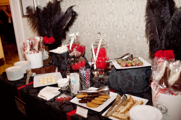 red-black-and-white-dessert-table
