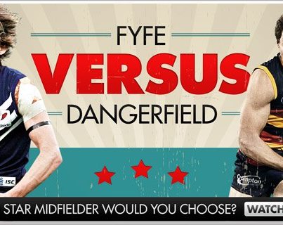 Photo: Dangerfield or Fyfe? Watch our Versus video here http://afl.to/OlPM4I and then vote in our FB poll at http://afl.to/OlPOcK