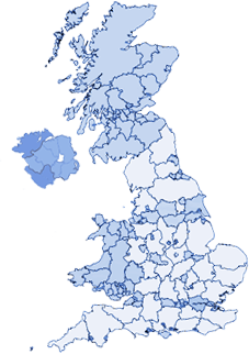Map of UK Counties