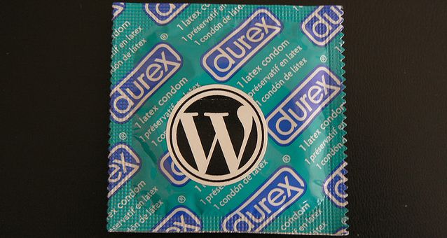 Wordpress Condom - Source: http://www.flickr.com/photos/nbachiyski/1463351154/