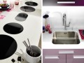 Elegant Contemporary Violet French Style Kitchen Design