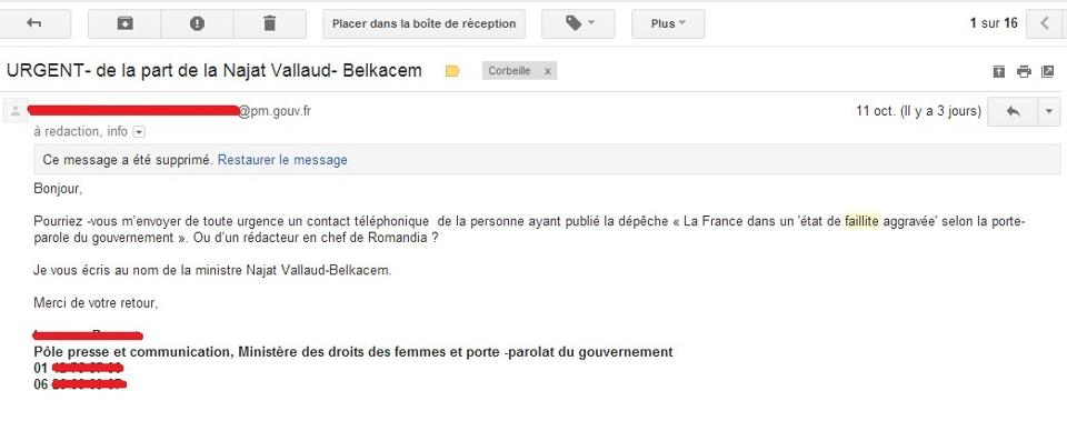 373990 10151114276239440 149438195 n France en « faillite aggravée » : le gouvernement veut étouffer la phrase de Vallaud Belkacem