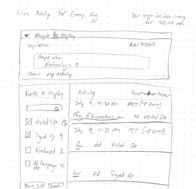 New Feature Sketch Wireframe