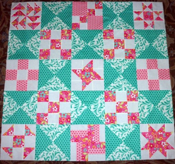 Finished center of quilt