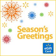 Season's Greetings Snow Flakes Walmart eGift Card