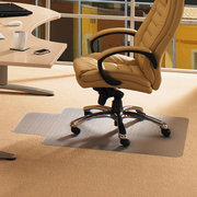 Cleartex AdvantageMat 36" x 48" Gripper Chairmat with Lip - For Low Pile Carpets
