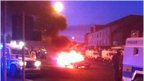 Rioting continues in east Belfast on Saturday evening