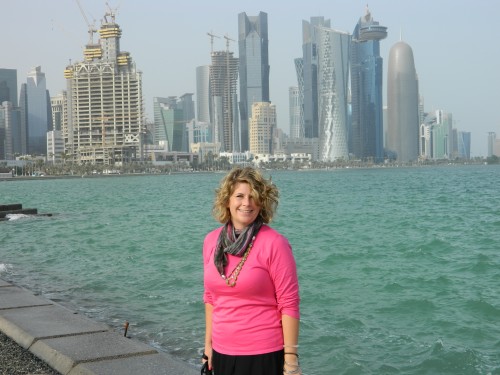 Shannon Hurst Lane on the Corniche in Doha, Qatar