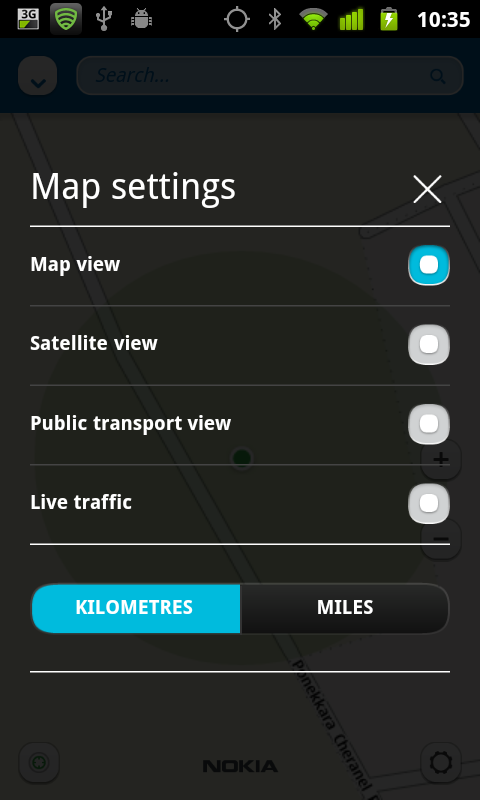 Nokia Maps Android Settings