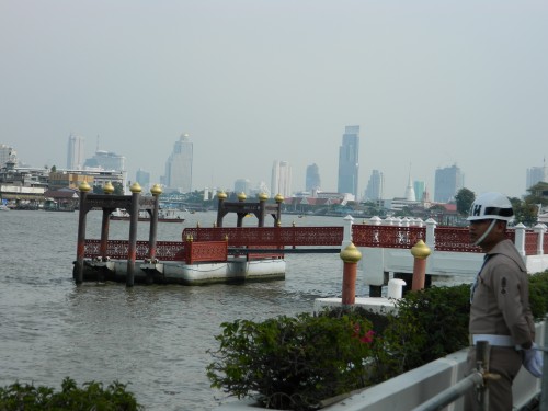 Bangkok skyline from Thai Royal Navy facility
