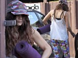 Petal power! Vanessa Hudgens has the bright stuff as she chooses garish floral leggings for yoga class