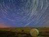 Space Pics - A picture of star trails above a field in Hungary 