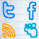 Social network icons - Hand animated drawn doodles - ActiveDen Item for Sale