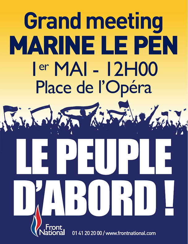 1ermai A Défilé du 1er mai et grand meeting de Marine Le Pen