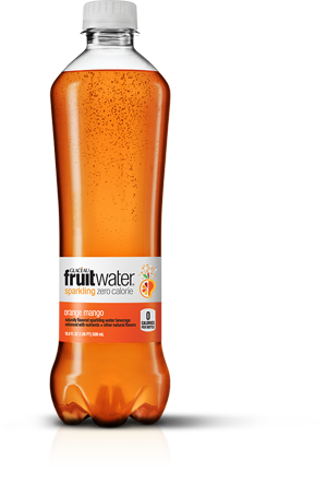 orange mango flavored sparkling water beverage