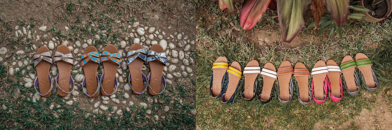 The bestsellers of the summer season flat sandals. Left Anzuelo, Right Lagarte