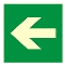 Direction of the escape route to the left