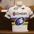 The new Crelan rainbow jersey