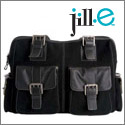 Jill-e large leather rolling camera bag