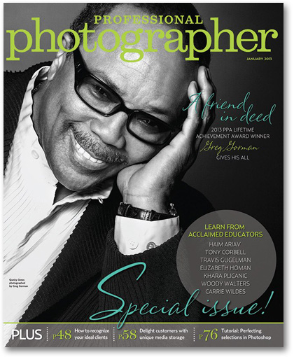 Professional Photographer Magazine January 2013 cover