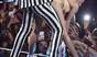 Blurred Lines? Miley Cyrus twerks during her performance with Robin Thicke at the VMAs.