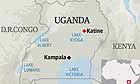 Map showing location of Katine, Uganda