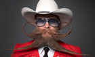 A contestant in the National Beard and Moustache Championships in the USA