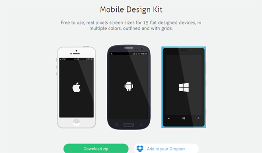 A Free Flat Design Template Set for Mobile Devices — Mobile Design Kit