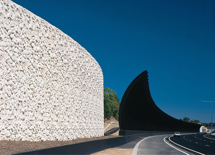 Noise wall - Eastlink Freeway Extension - Melbourne - Wood Marsh Architects