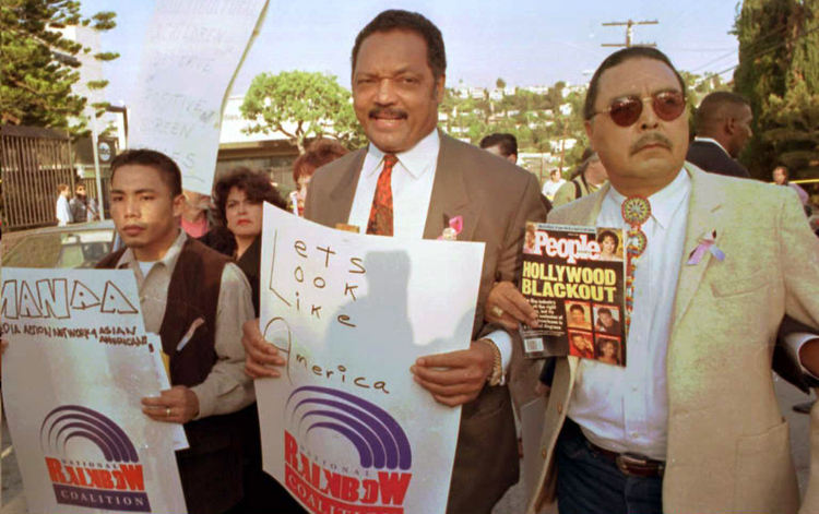 In 1996, the Rev. Jesse Jackson organized nationwide protest over the absence of black and minority Oscar  nominees. (Frederick M. Brown / AFP / Getty Images)