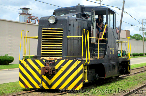 Diesel Train Enginer at Tractor at Southern Michigan Railroad Society