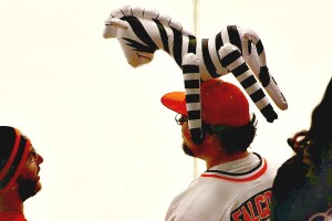 What's wrong with having an inflatable zebra on your head? The Bleacher Creatures of Bowling Green State University say: nothing.